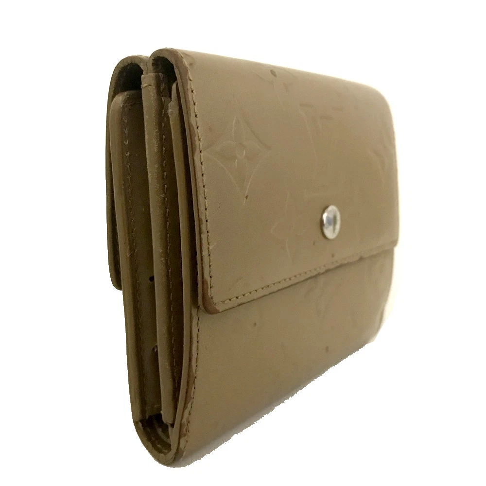 Louis Vuitton Monogram Mat Portefeiulle Elise Trifold Wallet Beige TH0044