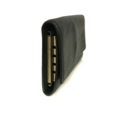 $355 1994 Louis Vuitton Dark Green Taiga Leather 4 Key Holder MI0954