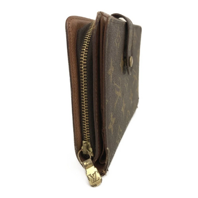 Louis Vuitton Monogram Porte Papier Zippe Bifold Wallet Brown SP1919