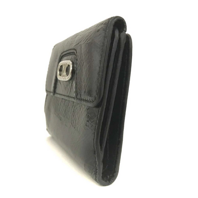 CELINE Macadam Patent Leather Bifold Wallet Black
