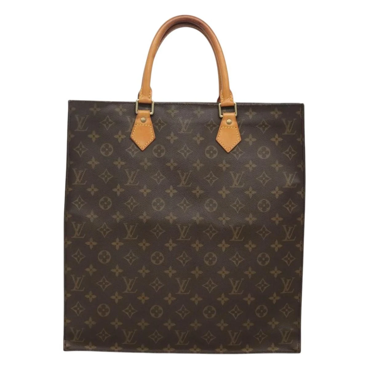 LOUIS VUITTON Monogram Sac Plat Hand Bag