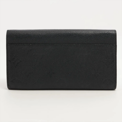 $1060 Louis Vuitton Empreinte Sarah Wallet NM Black
