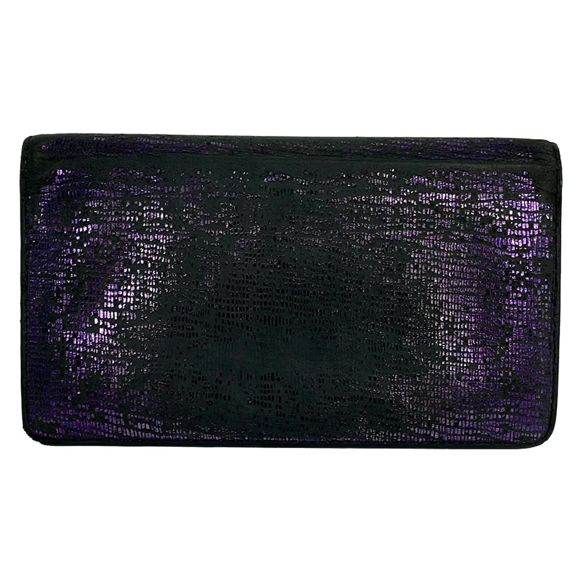 Chanel Chanel Metallic Purple Leather CC Bifold Wallet