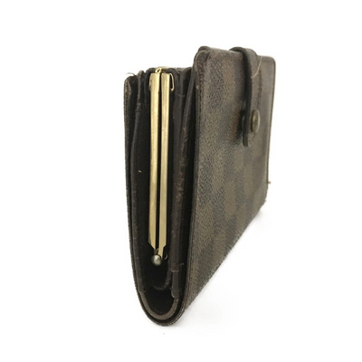 $750 2002 Louis Vuitton Damier Porte Monnaie Billets Viennois Bifold Wallet MI0062