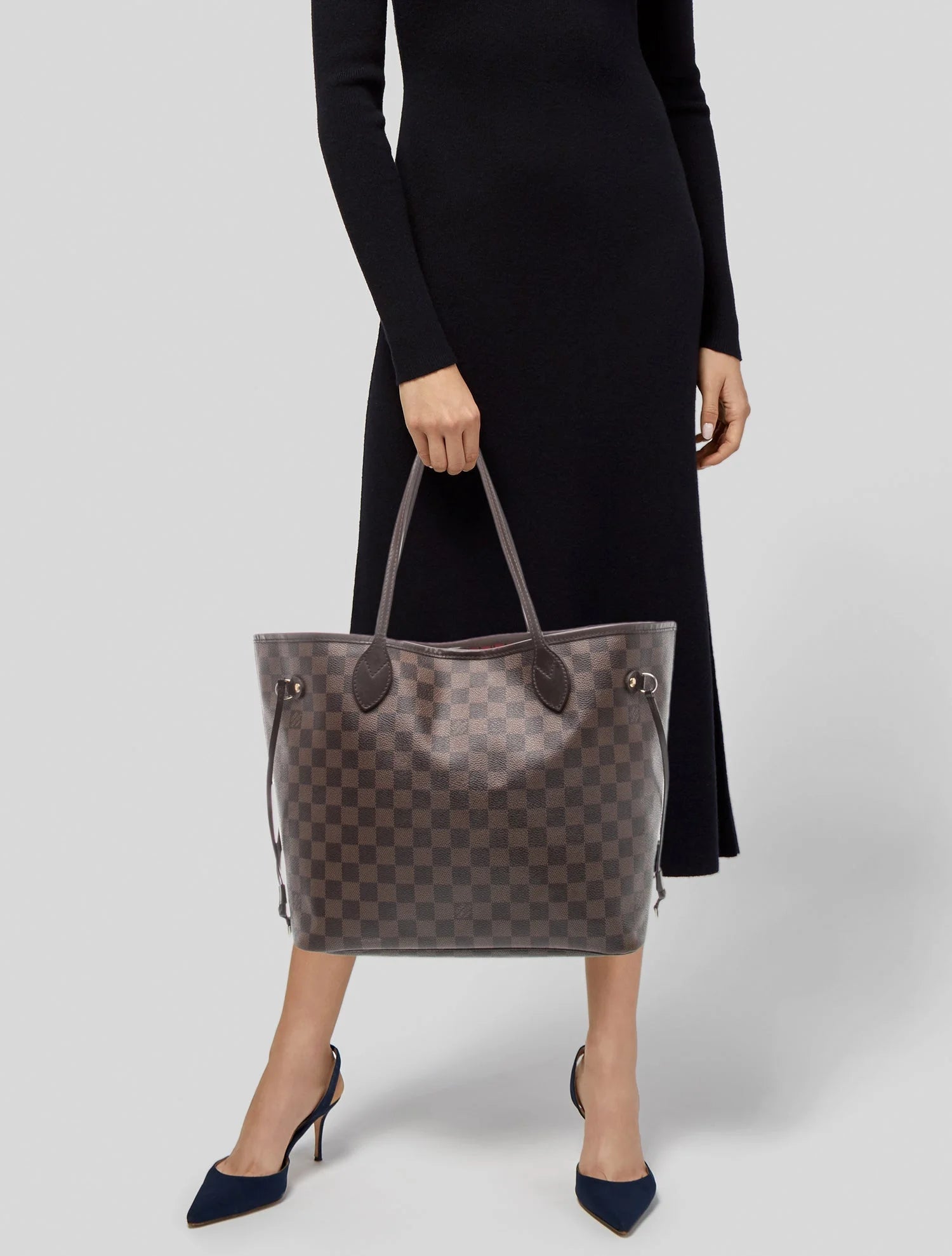$2240 Louis Vuitton Damier Ebene Neverfull MM 10021107