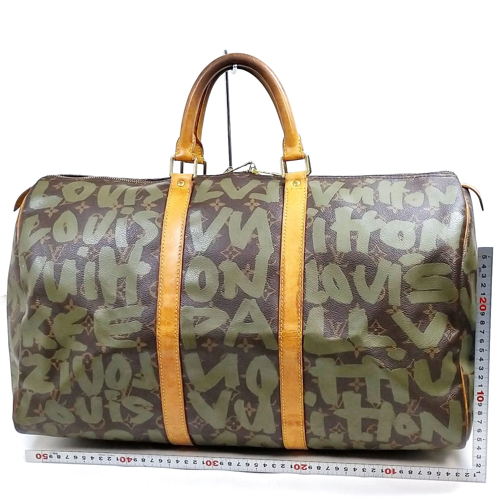 Louis Vuitton Monogram Graffiti Keepall 50 Green