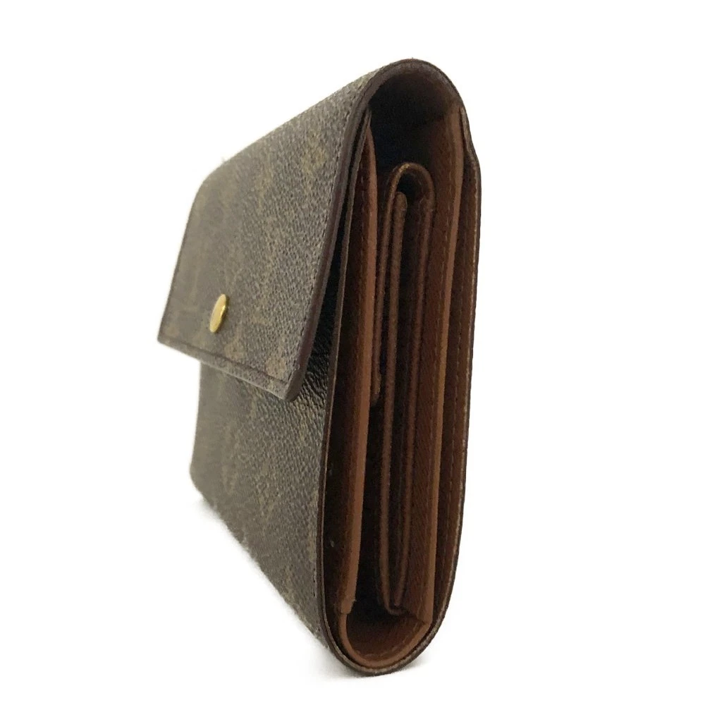 $550 2000 Louis Vuitton Monogram Porte Tresor Etui Papiers Trifold Wallet SP0050