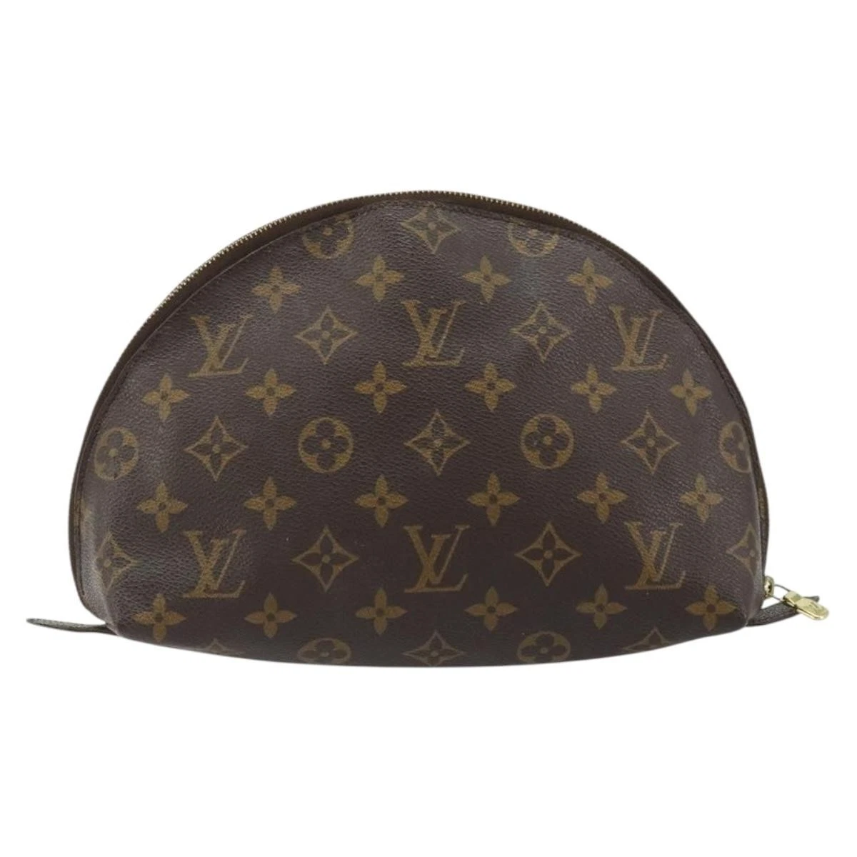 $620 2002 LOUIS VUITTON Monogram Trousse Demi Ronde TH0092