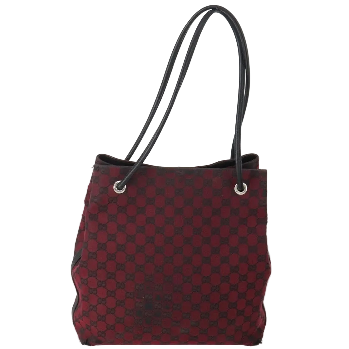 $795 GUCCI GG GG Denim Gifford Red Tote
