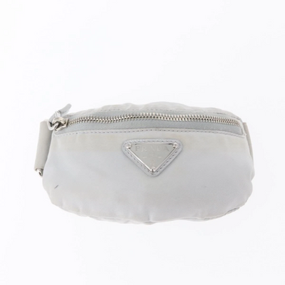 $925 Prada Triangle Plate Wrist Pouch