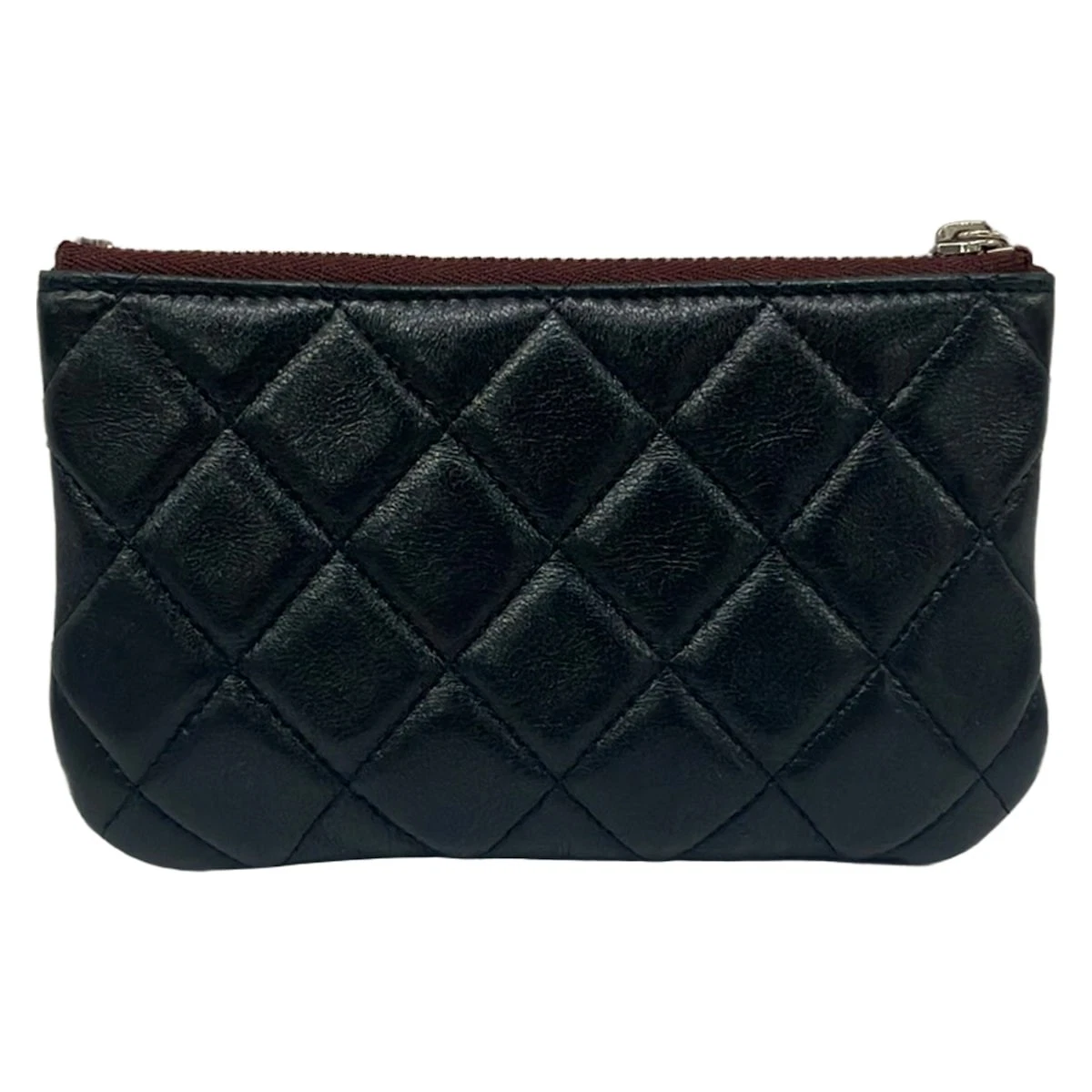 Chanel Lambskin Quilted Small Cosmetic Case Black