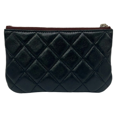 Chanel Lambskin Quilted Small Cosmetic Case Black