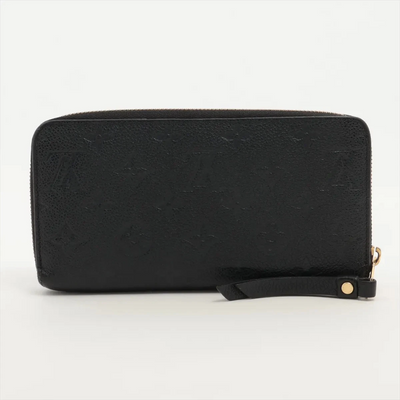 $1170 Louis Vuitton Empreinte Zippy Wallet M61864 Noir Zip Round Wallet