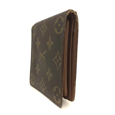 $560 1996 Louis Vuitton Monogram Portefeiulle Marco Bifold Wallet Brown CA0916
