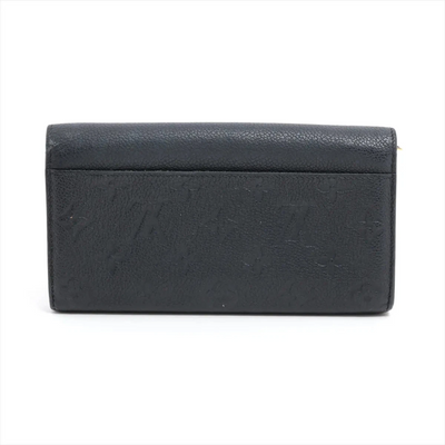 $1060 Louis Vuitton Empreinte Sarah Wallet NM Black