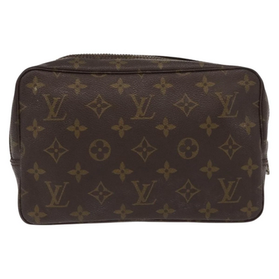 $600 1985 LOUIS VUITTON Monogram Trousse Toilette 23 Clutch Bag 853