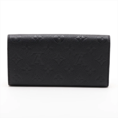 $775 Louis Vuitton Empreinte Portofeuille Emilie Noir Long Wallet 10021119