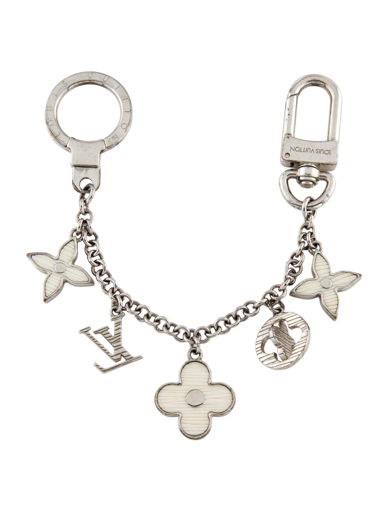 $655 Louis Vuitton Fleur d'Epi Bag Charm Chain