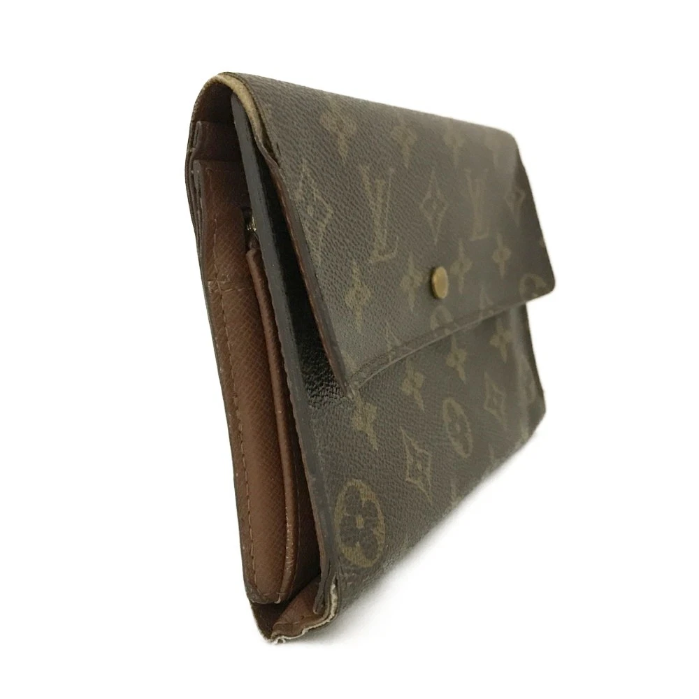 $635 2002 Louis Vuitton Monogram Canvas Pochette Passport Organizer Brown CA0032