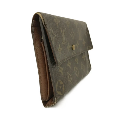 $635 2002 Louis Vuitton Monogram Canvas Pochette Passport Organizer Brown CA0032