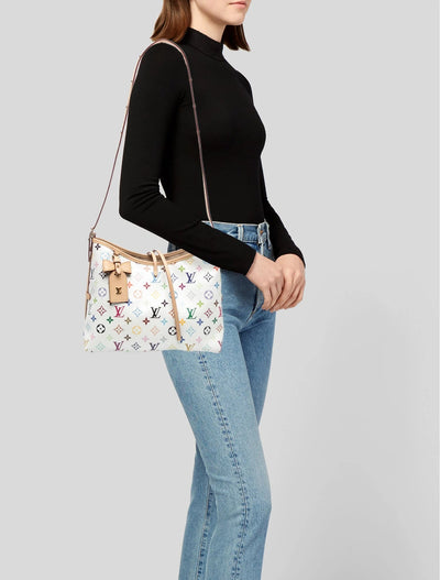 $3450 2025  Louis Vuitton LV X TM Monogram Multicolor CarryAll PM White 10020268