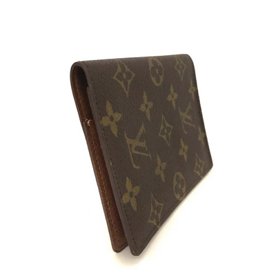 $400 Louis Vuitton Monogram Couverture Passeport Case Brown MI1918