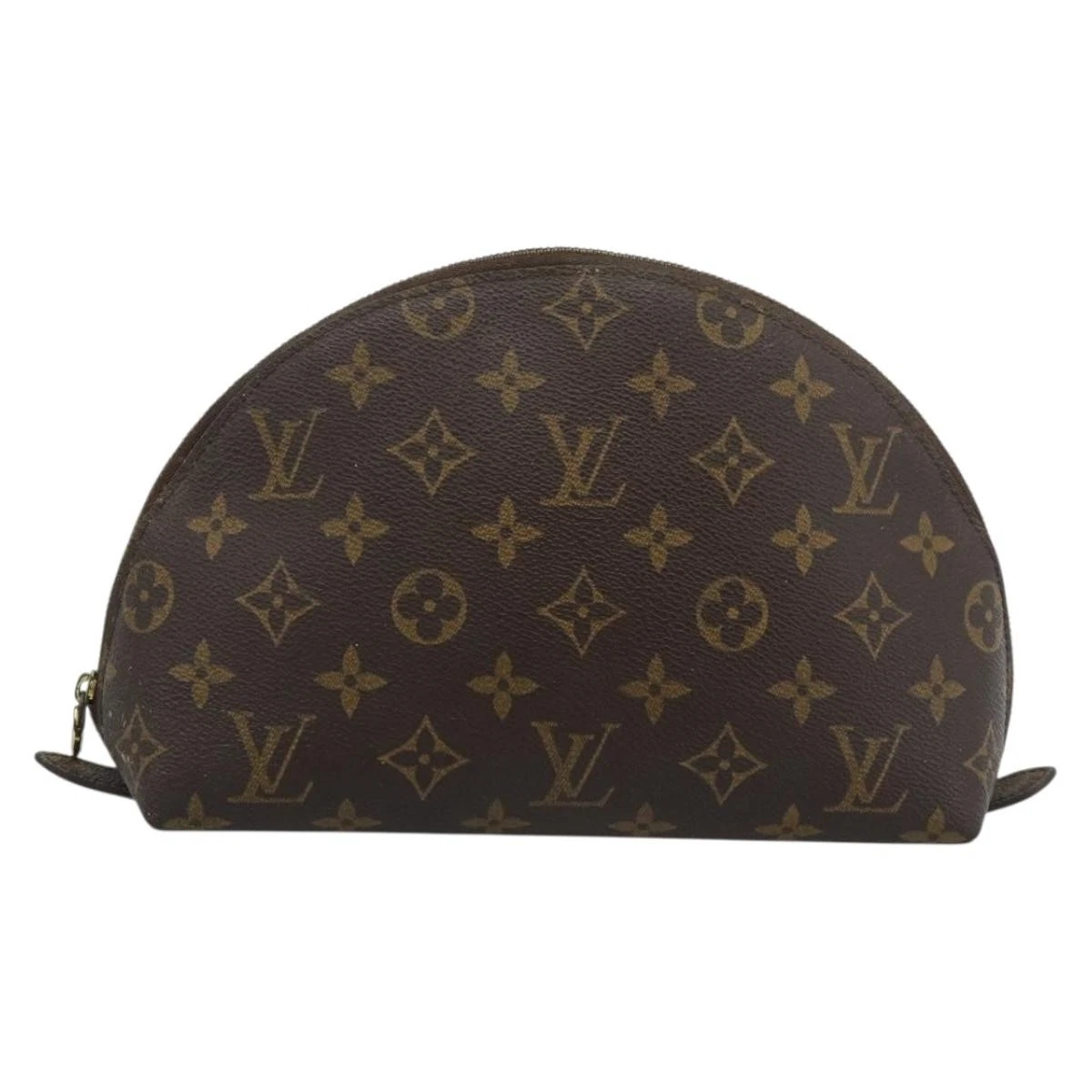 $735 2003 LOUIS VUITTON Monogram Trousse Demi Ronde TH0053