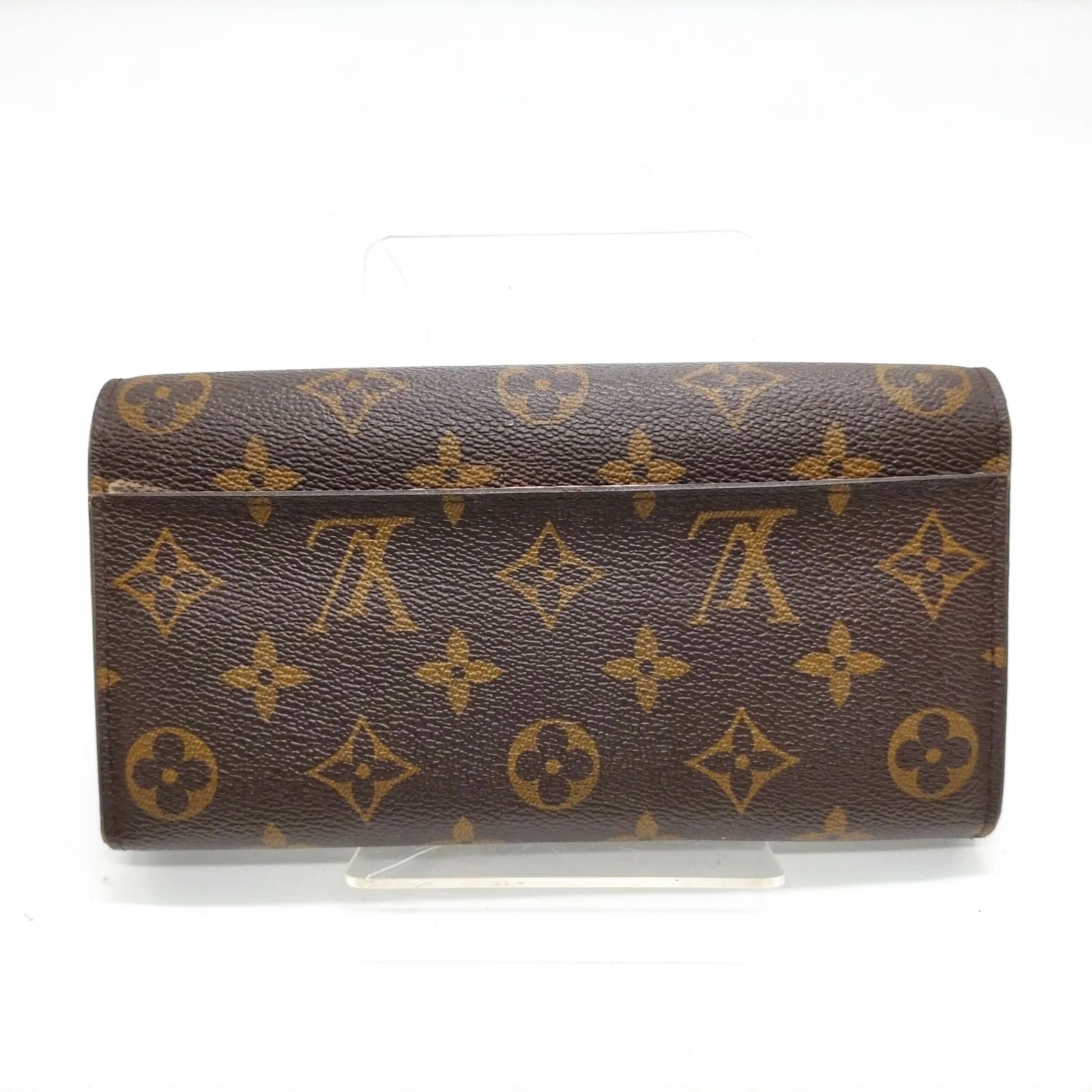 $800 2018 Louis Vuitton Monogram Sarah Wallet NM Rose Ballerine CA3128 10020971
