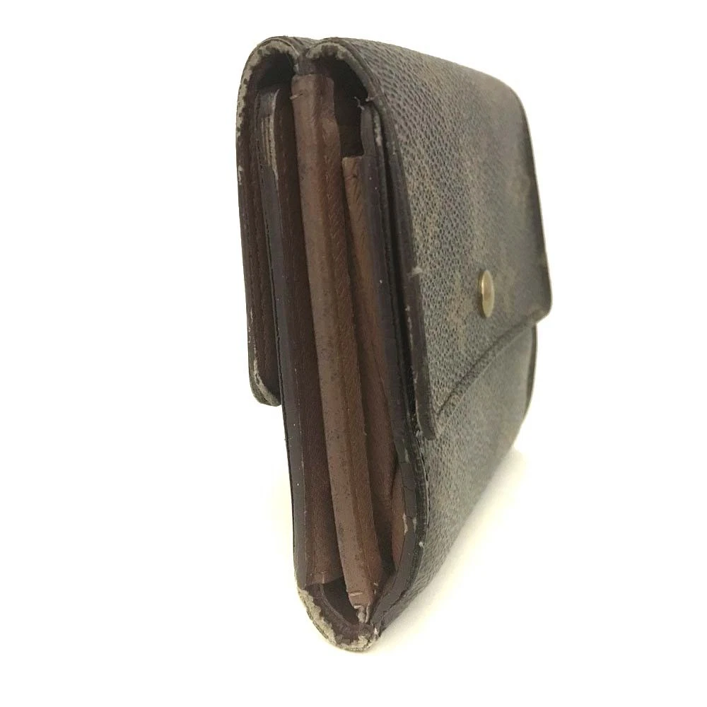 Louis Vuitton Monogram Portefeiulle Elise Trifold Wallet Brown TH0956