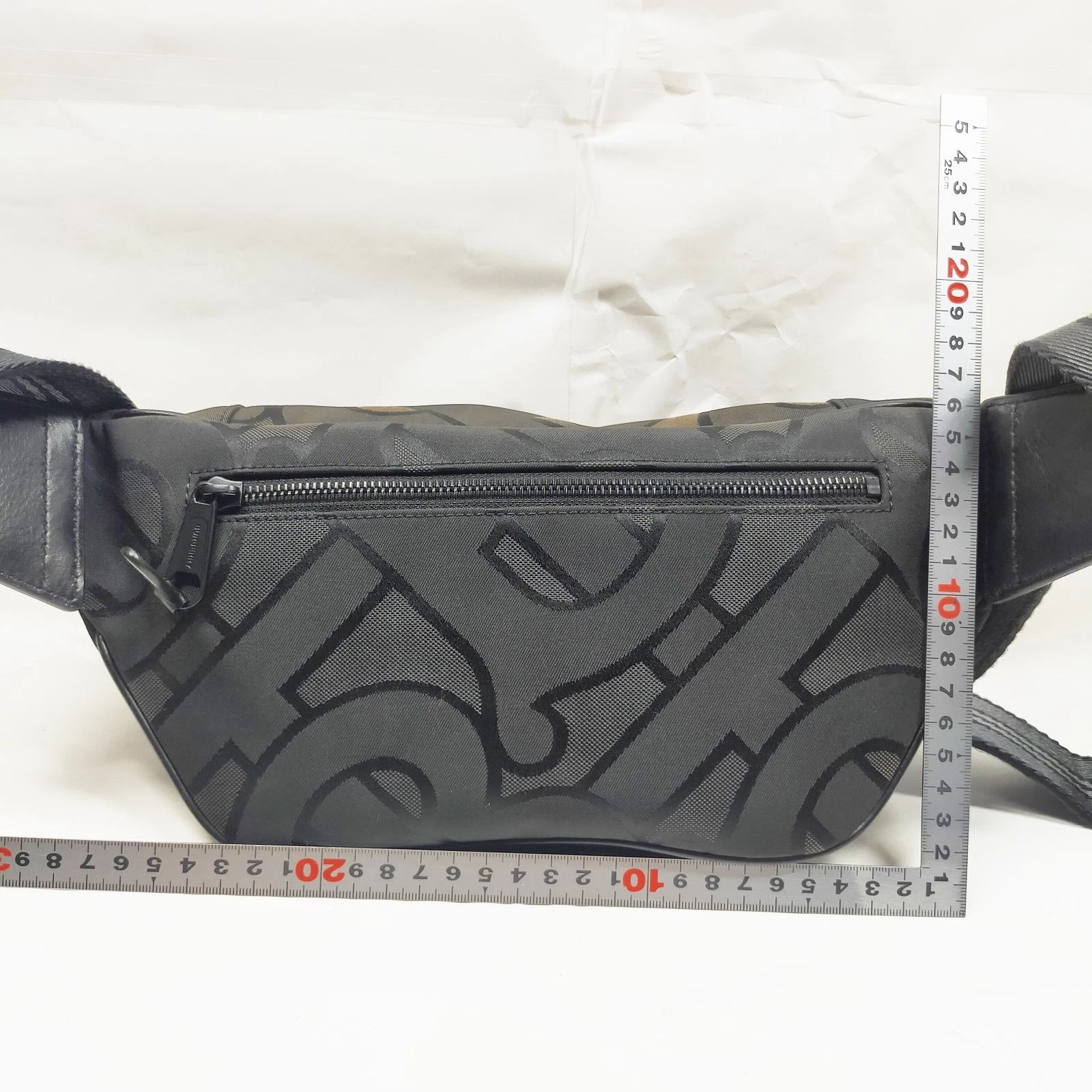 Burberry Waist Pouch Brown Canvas