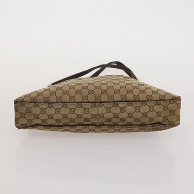 $1100 GUCCI GG Canvas Bamboo Top Handle Black Hand Bag
