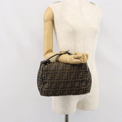 $980 2004 Fendi Zucca Canvas Vanity Hand Bag 2305-8BR465-019