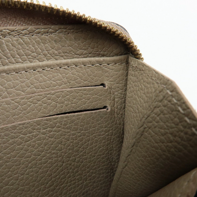 $760 Louis Vuitton Monogram Empreinte Round Zippy Coin Case Beige RFID