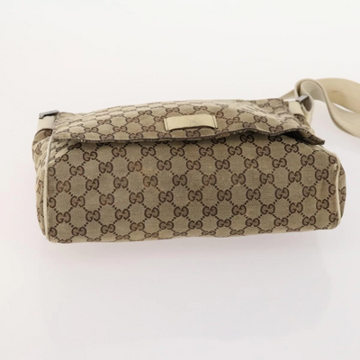 $1490 GUCCI GG Canvas Messenger Bag