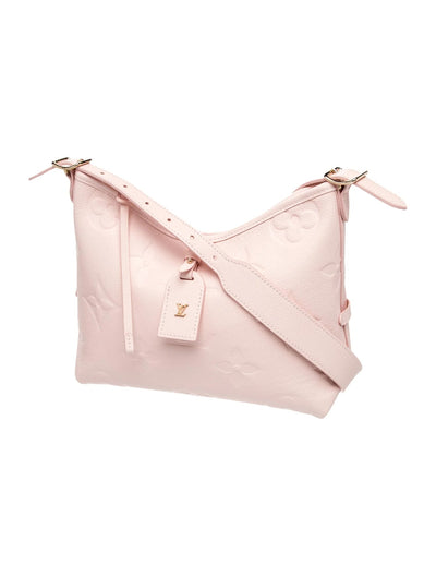$3350 Louis Vuitton Empreinte Monogram Carryall PM Pink Opale