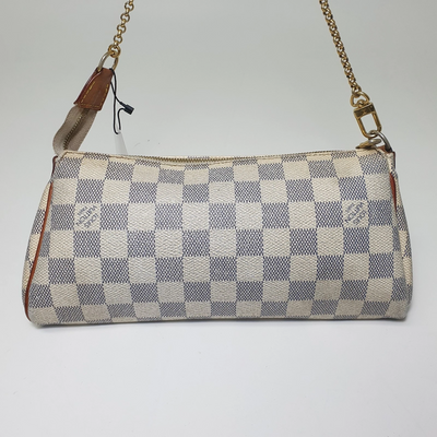 $1460 2012 Louis Vuitton Damier Azur Eva Clutch SN2182