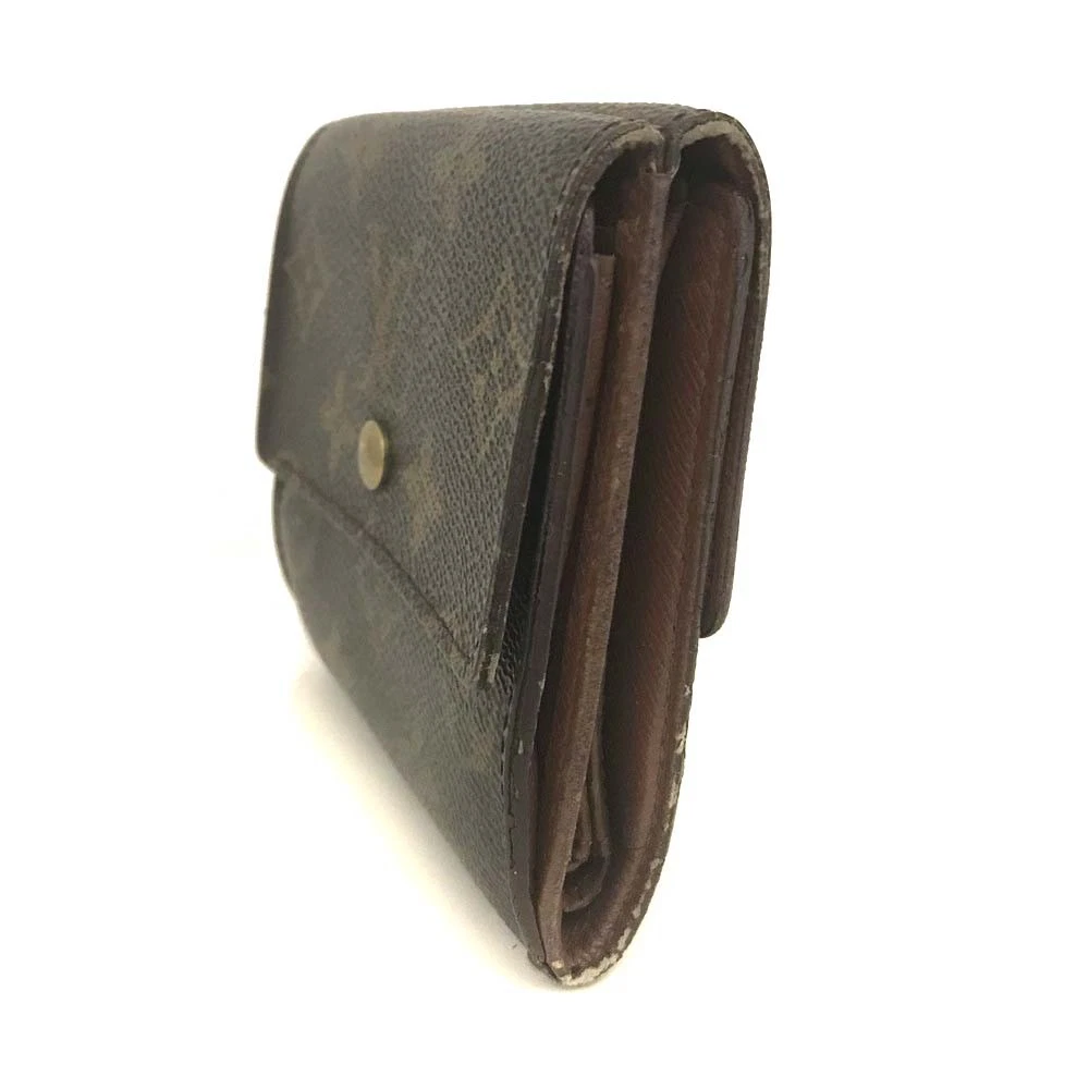 Louis Vuitton Monogram Portefeiulle Elise Trifold Wallet Brown TH0956