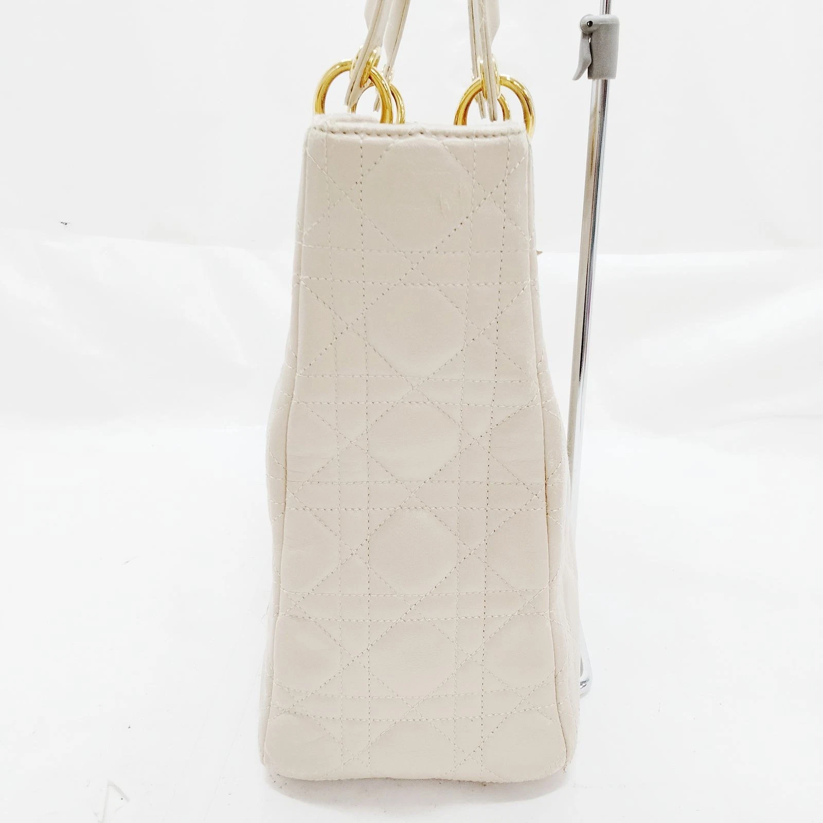 Christian Dior Hand Bag Beige Leather MA1927