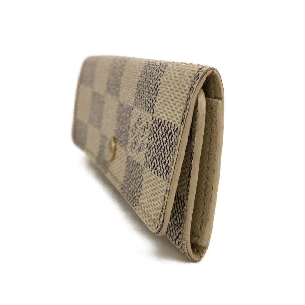 Louis Vuitton Damier Azur Multicles 4 Ring Key Case White CT1170
