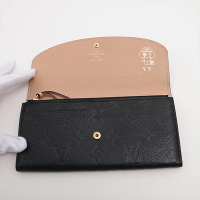 $775 RFID Louis Vuitton Empreinte Emilie Wallet Black Dune
