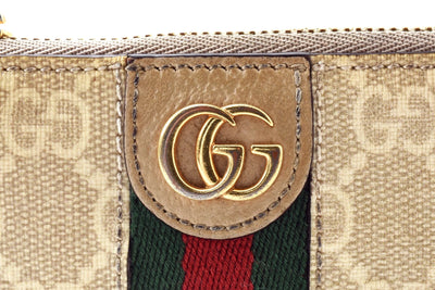 GUCCI Ophidia GG Sherry Line Marmont Coin Case Purse Wallet PVC Double