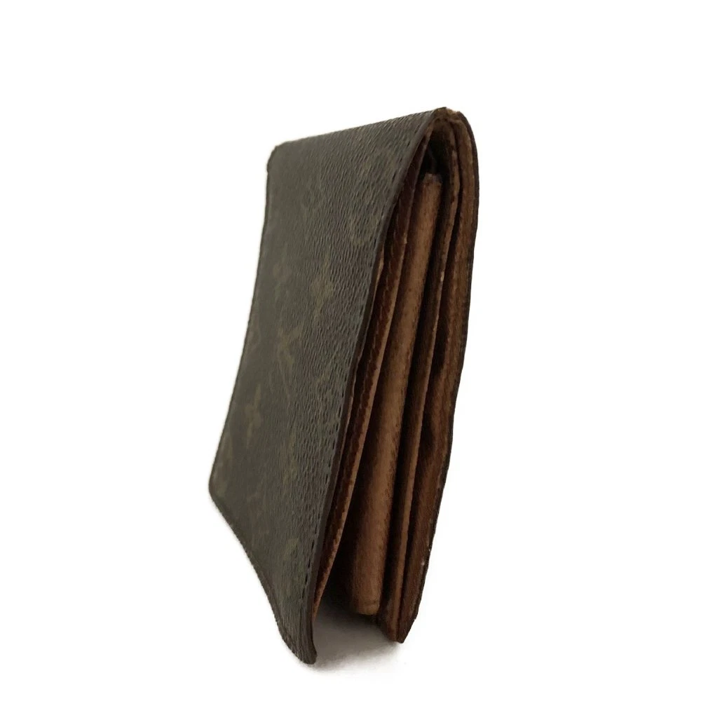 $515 1997 Louis Vuitton Monogram Portefeiulle Marco Bifold Wallet Brown CA0917