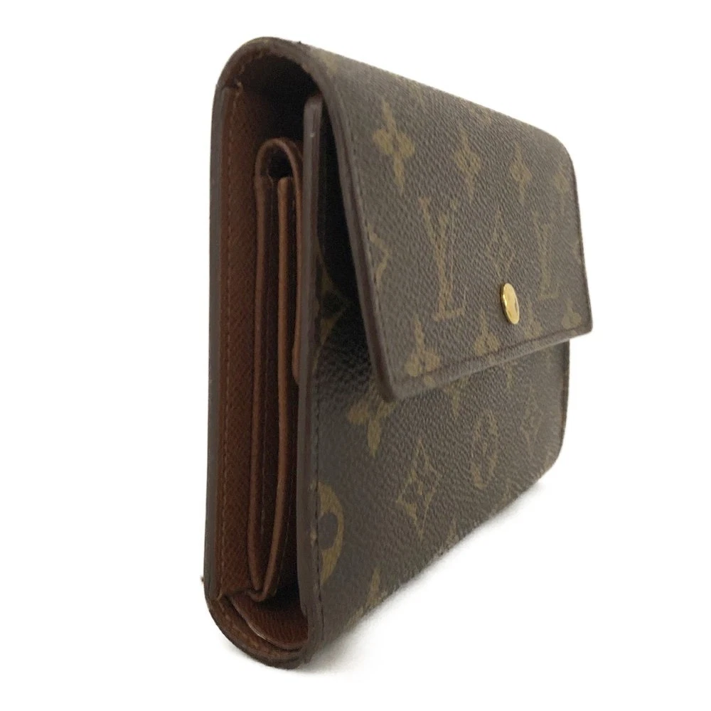 $550 2000 Louis Vuitton Monogram Porte Tresor Etui Papiers Trifold Wallet SP0050