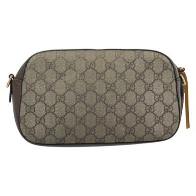 $1490 Gucci GG Supreme Monogram Web Neo Vintage Shoulder Bag Beige New Acero Crop