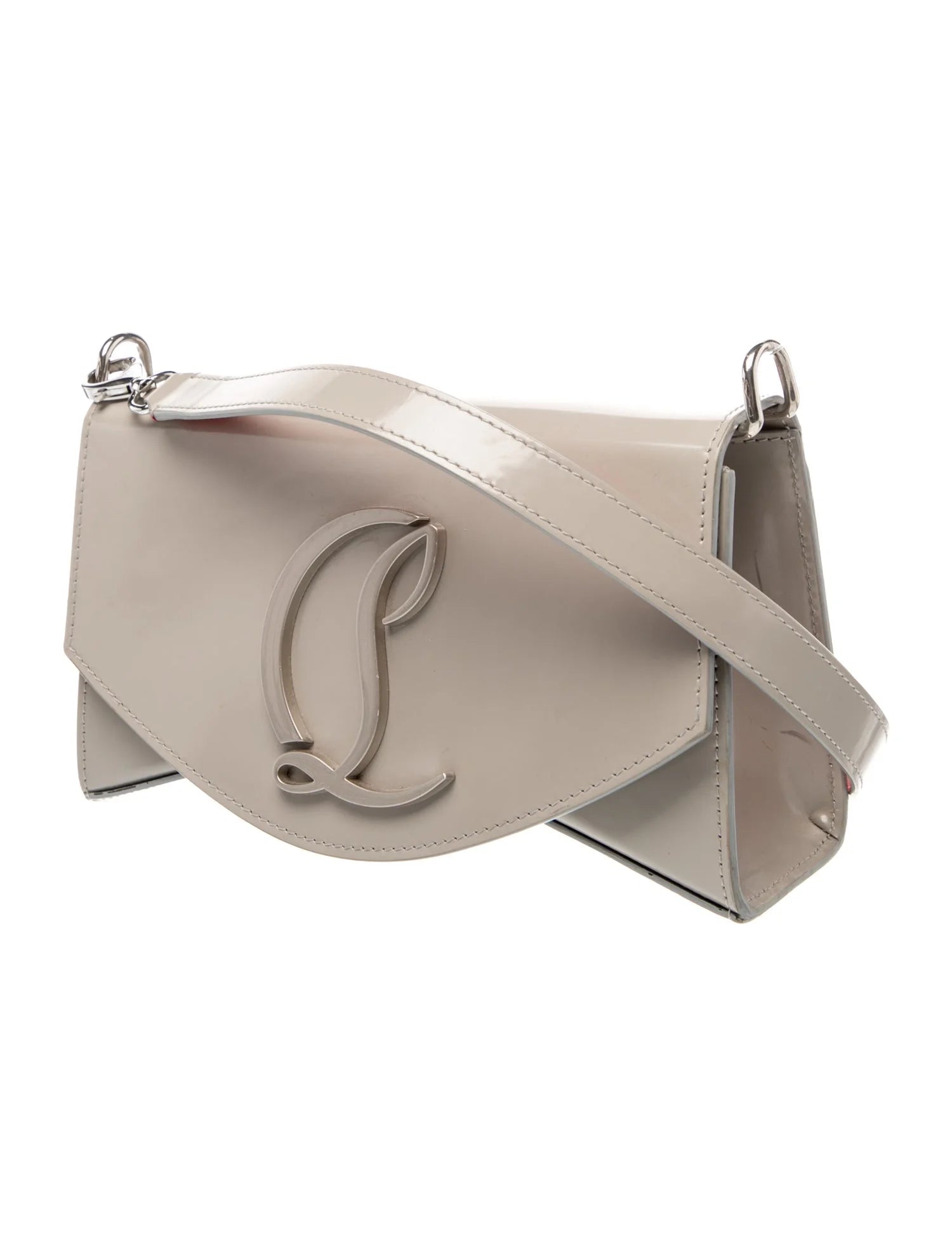 $2090 Christian Louboutin LOUBI54 CL Leather Shoulder Crossbody Bag Clutch Goose