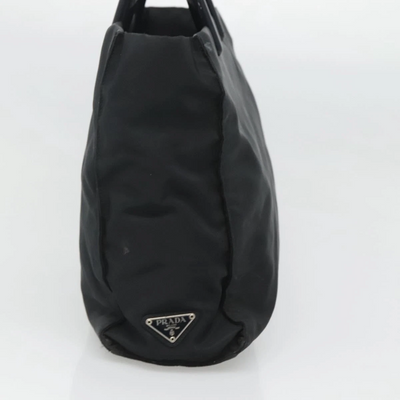 $1250 PRADA Nylon Tessuto Opaline Tote Black