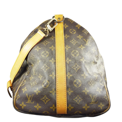 $2780 1984 Louis Vuitton LV Boston Bag Keepall Bandouliere 55 Brown Monogram 844