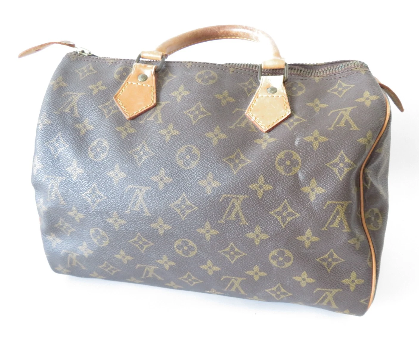 Authentic Louis Vuitton Monogram Speedy 30 Hand Bag F#45163