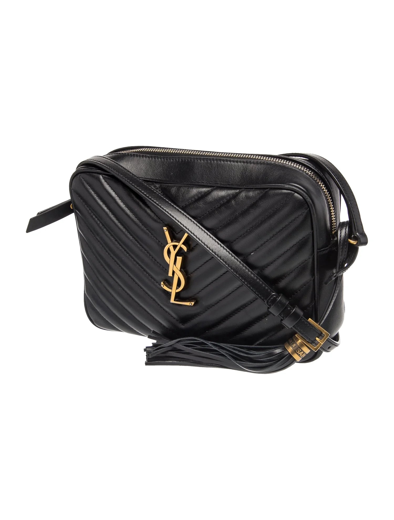 $1710 Saint Laurent Chevron Lou Camera Medium