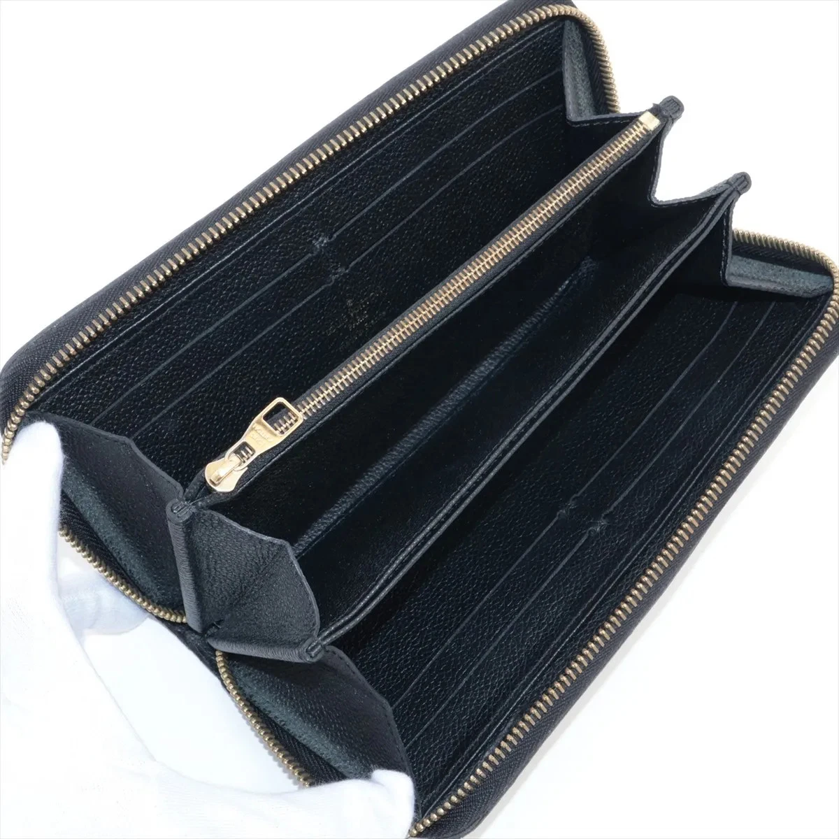 $1170 Louis Vuitton Empreinte Zippy Wallet M61864 Noir Zip Round Wallet